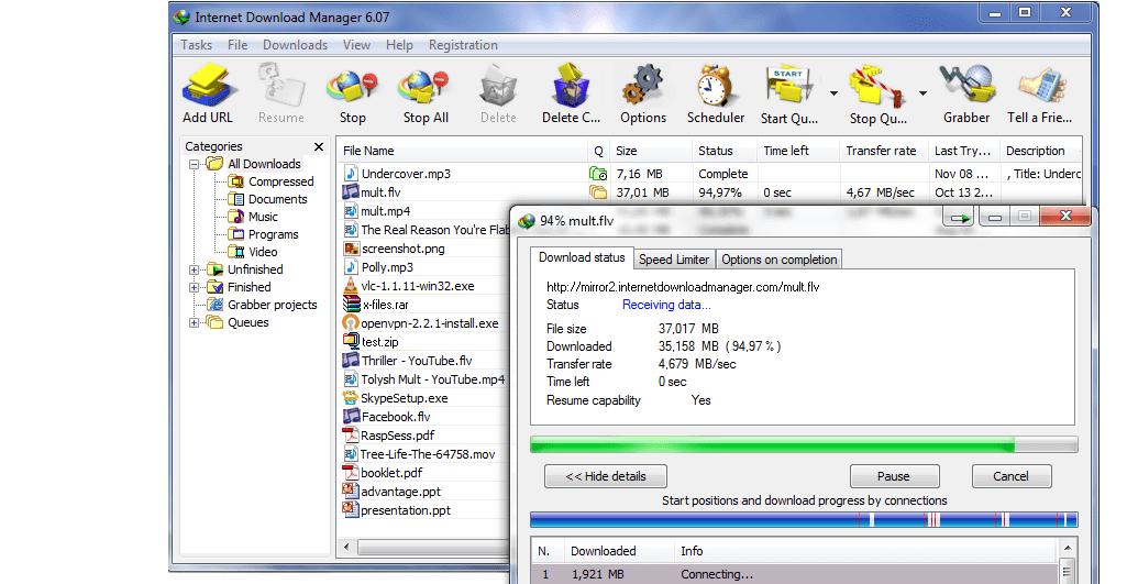 Windows downloads folder view